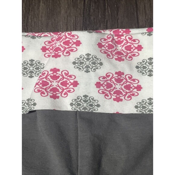 Yoga Sprout pink fold down pants knit stretchy cotton casual Size 3-6mo - Picture 2 of 6